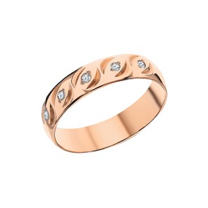 Золотое обручальное кольцо 3